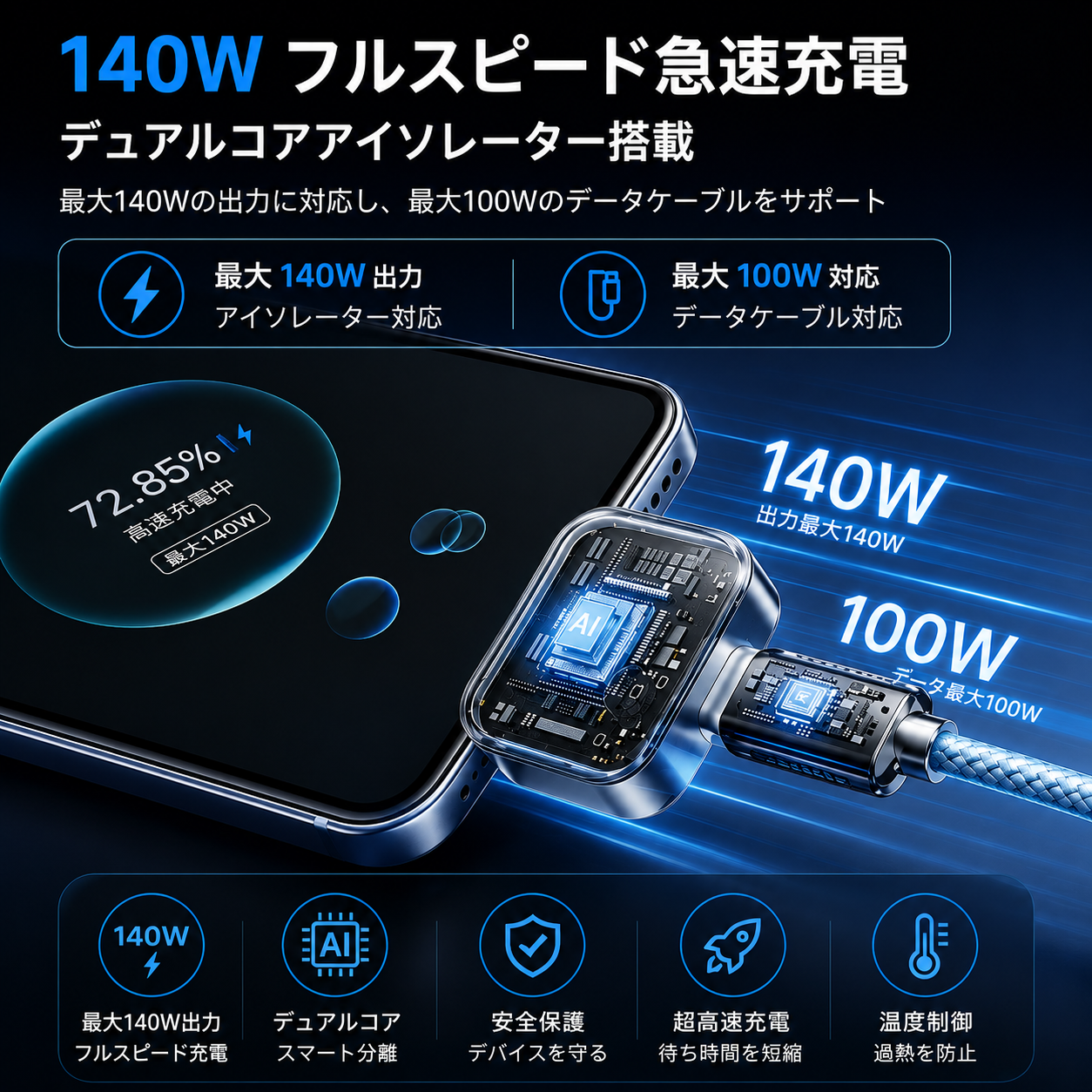 SafeCharge™ 過充電防止アダプター